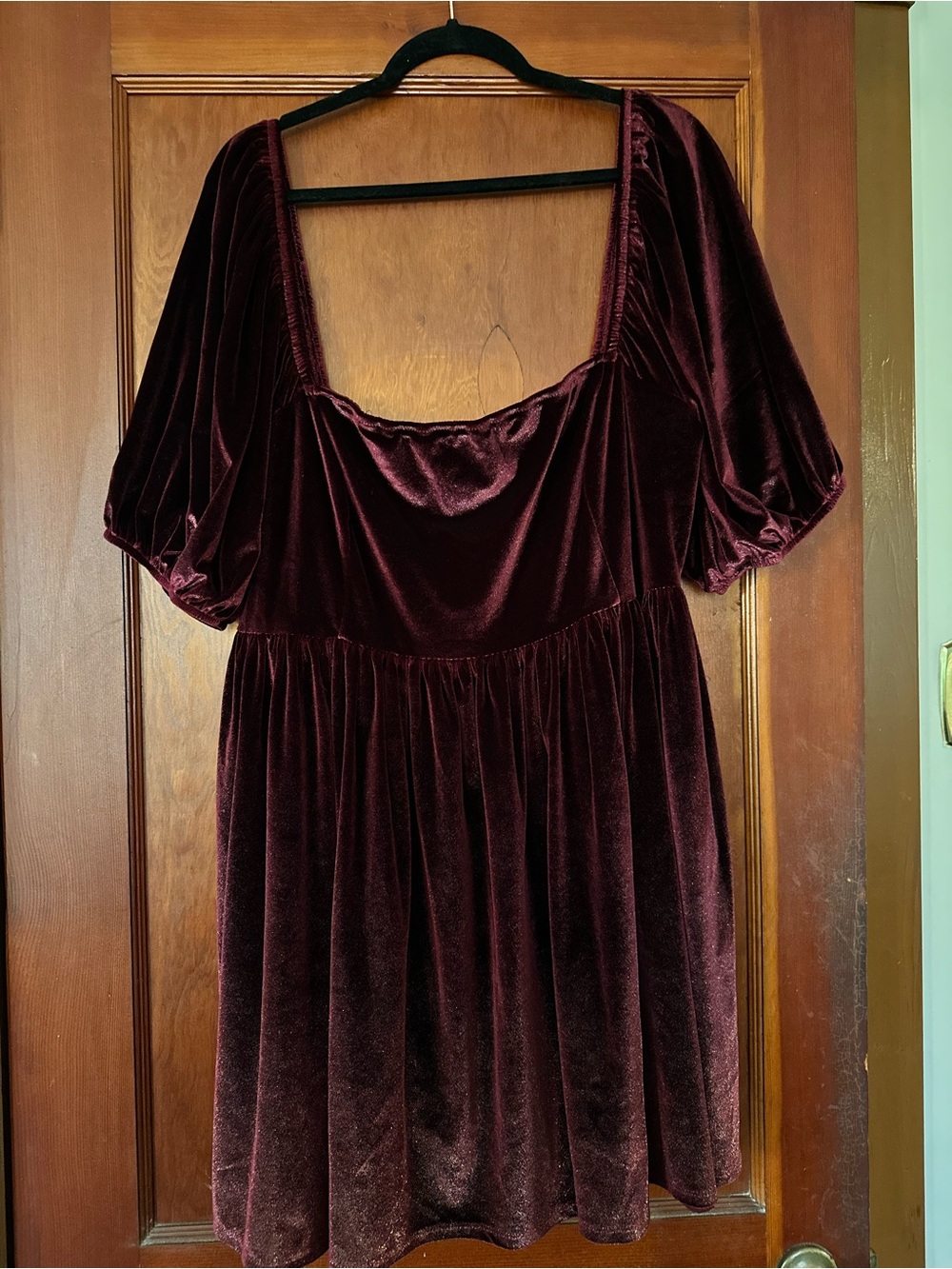 dELiA*s by Dolls Kill Babydoll Velvet Square-Neck Dress